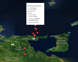 Funvisis registró sismo de 3.3 en Güiria este #13May
