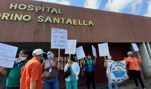 Protestaron por falta de insumos para pacientes con Covid-19 en el hospital Victorino Santaella