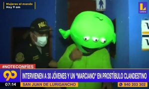 Policía llegó a prostíbulo clandestino en Perú y detuvieron hasta un marciano (VIDEO)