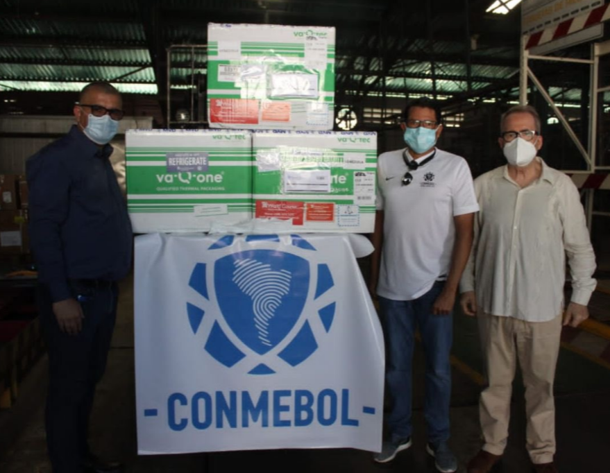 Fútbol venezolano recibió vacunas contra coronavirus donadas por Conmebol