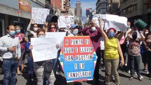 Vecinos de San Agustín y La Candelaria protestaron por tener 28 días sin agua (Fotos)