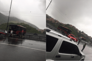 Accidente en la autopista Caracas-La Guaira paraliza el tránsito en ambos sentidos este #10Jun (Fotos)