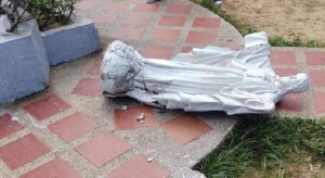 ¡Tragedia venezolana! Estatua del Sagrado Corazón de Jesús causó la muerte de una niña en Colombia