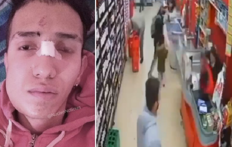 Joven venezolano recibió una brutal golpiza en un supermercado de Argentina