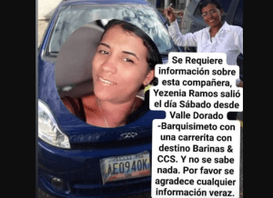 Yezenia Ramos, taxista y madre de tres niños estrangulada en Carabobo