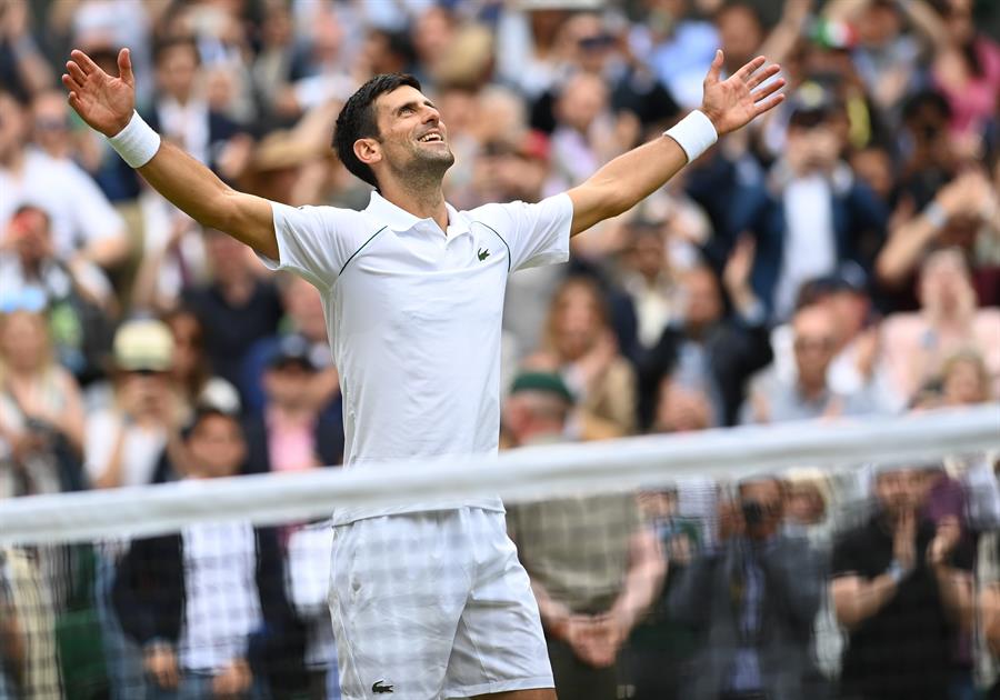 “Soy el mejor”, exclamó Djokovic tras ganar Wimbledon e igualar a Federer y Nadal