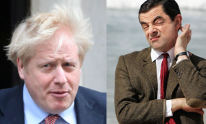 ¿Ese que no sabe abrir el paraguas es Boris Johnson el otro yo de Mr. Bean?