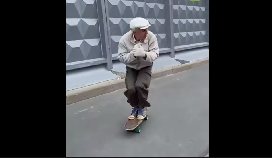 El skater ruso de 73 años sorprendió al internet con sus habilidades (VIDEO)