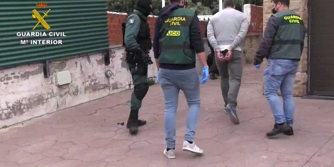 Guardia civil desmanteló organización narco que introducía cocaína a España desde Sudamérica