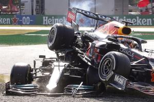 Verstappen luego del aparatoso choque en el GP de Italia: Hamilton me hizo ir fuera de pista