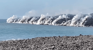 Impactantes imágenes a vista de dron muestran el nuevo delta formado por el volcán en la isla de La Palma (VIDEOS)