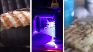 Imprimieron un pollo en 3D, lo cocinaron con rayos láser y el resultado sorprendió a todos