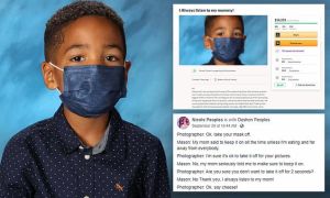 Niño de Las Vegas se hizo viral tras negarse a quitar la mascarilla para una foto escolar