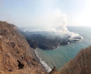 El delta generado por la lava del volcán de La Palma supera las 20 hectáreas (VIDEO)