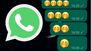 El verdadero significado del emoji en WhatsApp de la cara que se sonroja y se tapa la boca