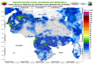 Alerta en varios estados de Venezuela ante posibles descargas eléctricas, pronostica Inameh para este #18Oct