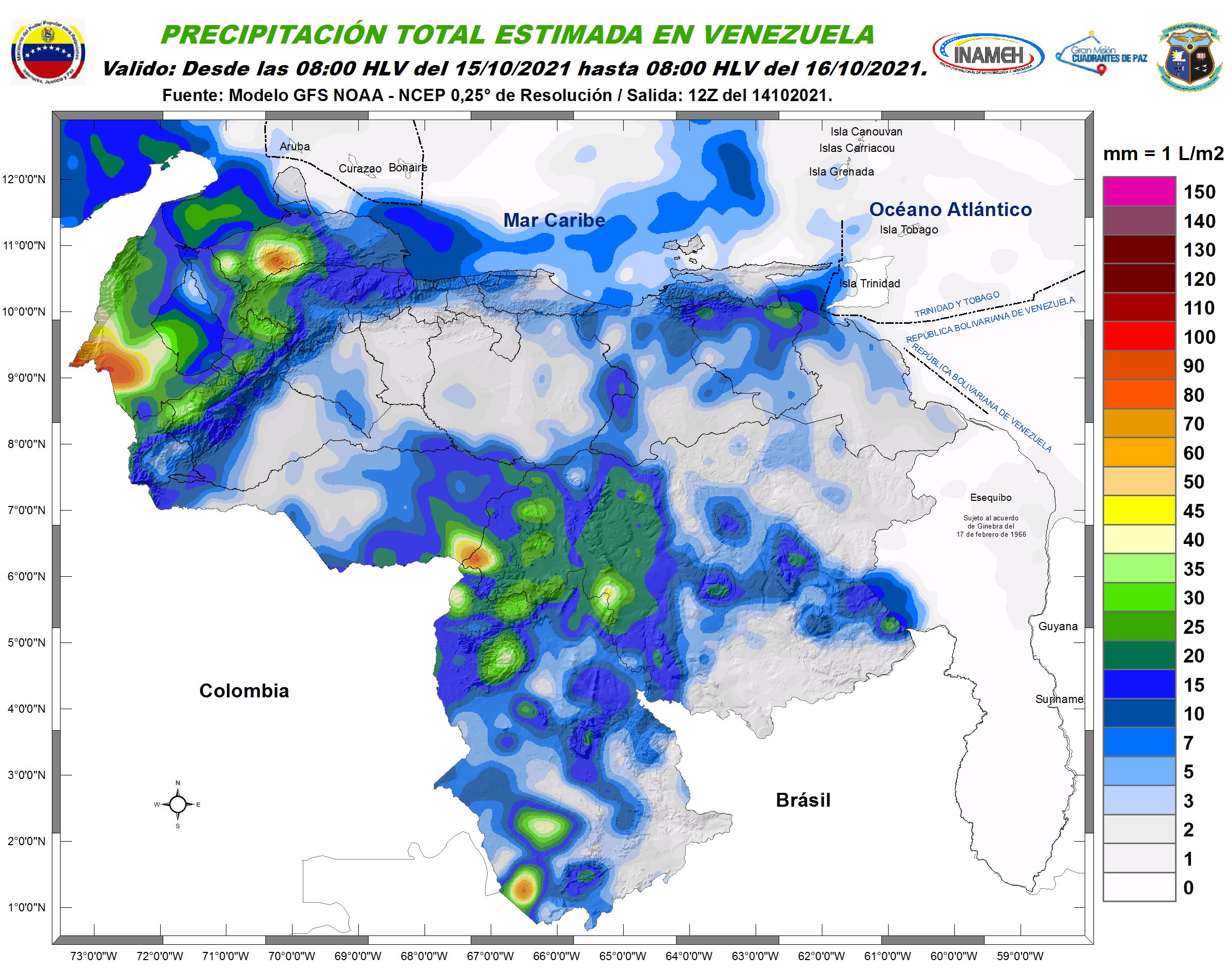 Alerta en varios estados de Venezuela ante posibles descargas eléctricas pronosticadas por Inameh #15Oct