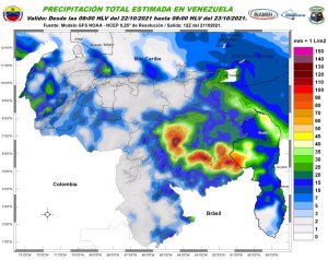 Alerta ante las lluvias y el incremento del oleaje en Venezuela: El pronóstico de Inameh para este #22Oct