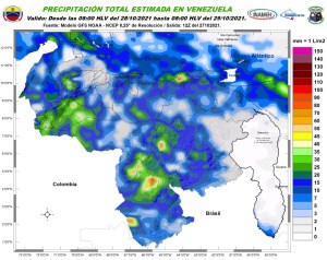 Inestabilidad atmosférica podría generar lluvias en gran parte del territorio nacional, según el Inameh #28Oct