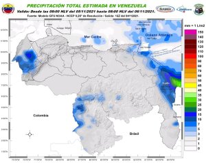 Inameh prevé descargas y tormentas eléctricas en algunos estados de Venezuela #5Nov