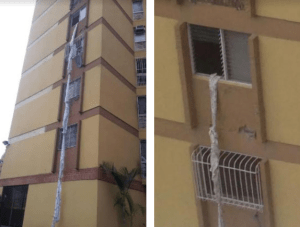 ¡INSÓLITO! Escalaron y robaron apartamentos en El Cafetal y escaparon como en cuentos infantiles (FOTO)