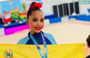 Amarantha Acosta se alzó con bronce en Sudamericano de Gimnasia Rítmica en Colombia