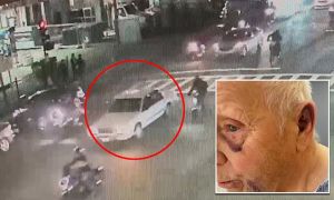 Una pandilla de más de 40 motorizados golpeó brutalmente a un anciano en Boston (VIDEO)