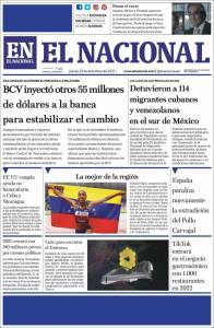 Portadas de este jueves 23 de diciembre de 2021