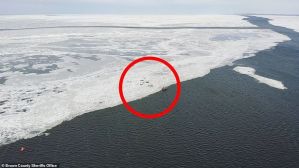 Rescatan a 34 pescadores en Wisconsin que quedaron a la deriva en el mar tras desprenderse un gran bloque de hielo