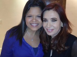 El encuentro Cristina Kirchner y la hija de Hugo Chávez durante la investidura de Xiomara Castro (VIDEO)