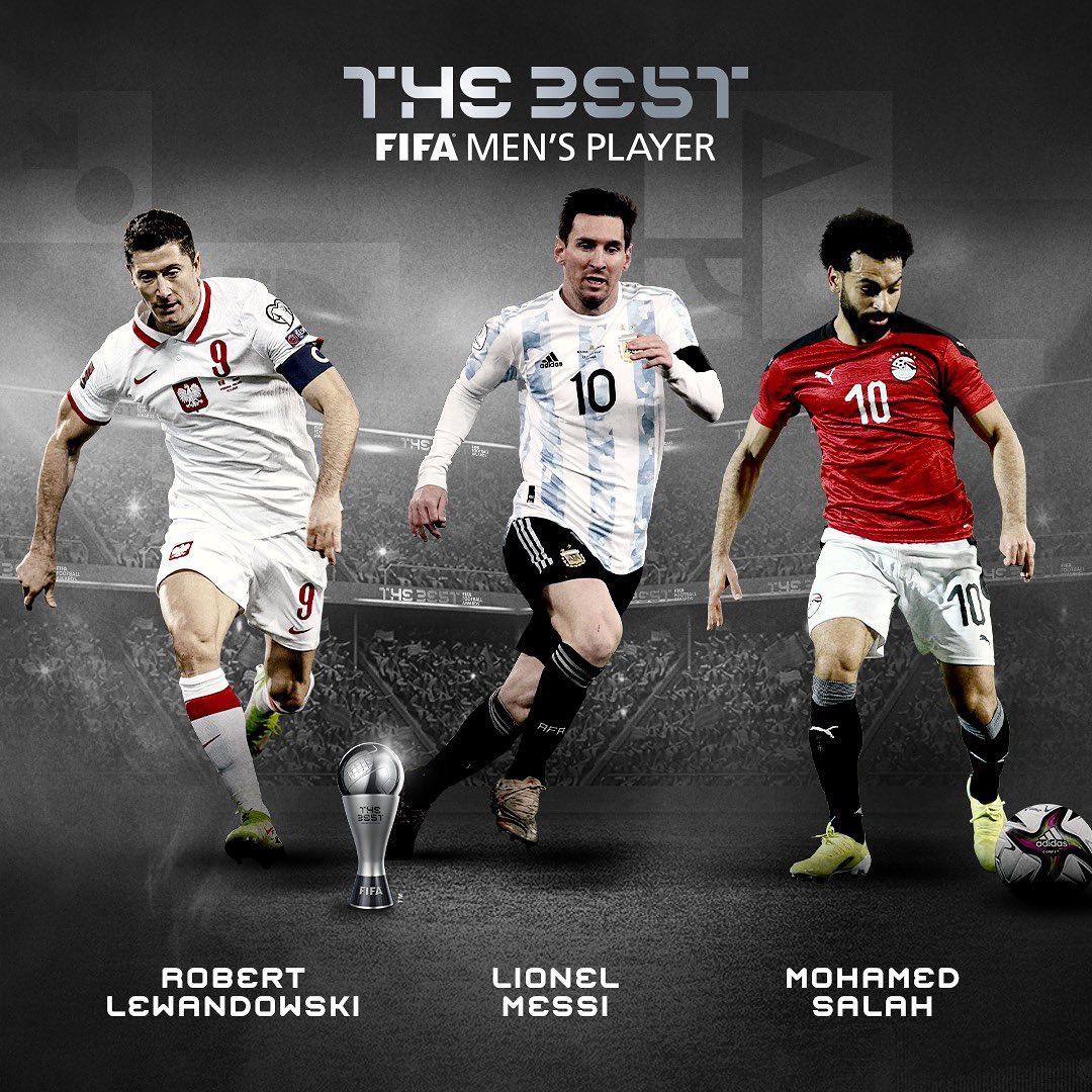 Lewandowski, Salah y Messi son los finalistas al premio “The Best” que otorgará la Fifa el próximo #17Ene