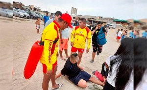 Policías de la Unidad de Salvavidas rescataron a venezolano de morir ahogado en playa de Perú