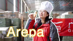 Trabajadores de la empresa china LatimCargo prepararon y degustaron por primera vez la arepa venezolana (Video)