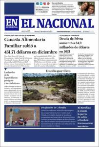 Portadas de este viernes 21 de enero de 2022