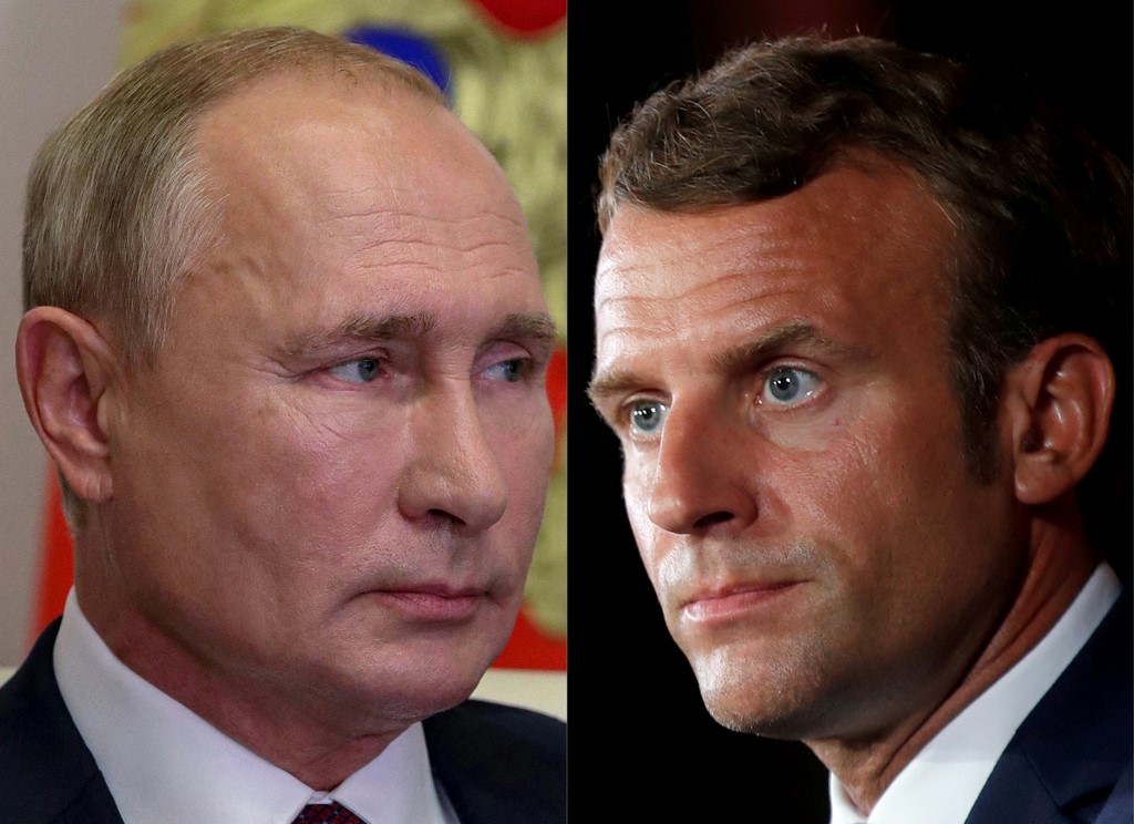 Tras invadir y bombardear Ucrania, Putin “se compromete” con Macron a respetar a los civiles del país
