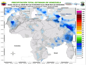 Inameh pronostica nubosidad y lloviznas en varios estados de Venezuela #1Feb