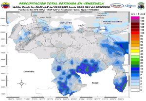 Inameh pronostica lluvias y descargas eléctricas en varios estados de Venezuela #2Feb