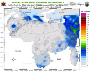 Inameh prevé lluvias acompañadas de actividad eléctrica en varios estados de Venezuela #21Feb