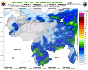 Inameh pronosticó lluvias de intensidad variable en varios estados de Venezuela #23Feb