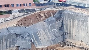 Mala calidad del cemento, la posible causa del desplome de muro de contención en La Boyera