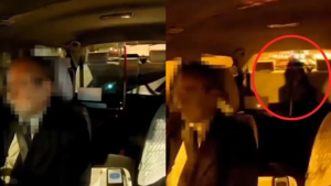 VIRAL: Taxista japonés manejaba solo en su carro y un fantasma apareció detrás de él (VIDEO)