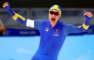 El sueco Van der Poel, oro y récord olímpico en 3000 metros de patinaje velocidad