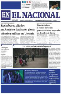 Portadas de este sábado 26 de febrero de 2022