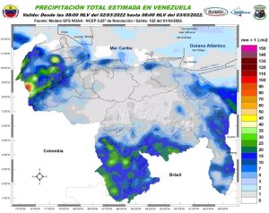 Inameh pronostica nubosidad, lluvias y descargas eléctricas en varios estados de Venezuela #2Mar