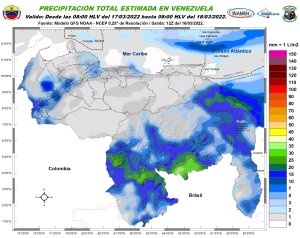 Inameh prevé variables precipitaciones en varios estados de Venezuela #17Mar