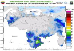 Inameh prevé lluvias de intensidad variable en algunos estados de Venezuela #21Mar
