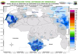 Inameh prevé nubosidad y lluvias en varios estados de Venezuela #30Mar