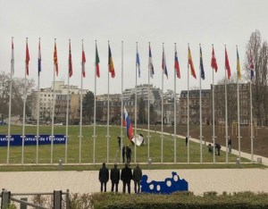 Retiran la bandera de Rusia del Consejo de Europa