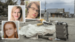 La historia de la foto de la maleta: Alisa, Miketa, Tatyana y Anatolij asesinados a sangre fría en su huida desesperada de Irpin