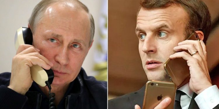 Putin le dijo a Macron que Occidente debe dejar de suministrar armas a Ucrania